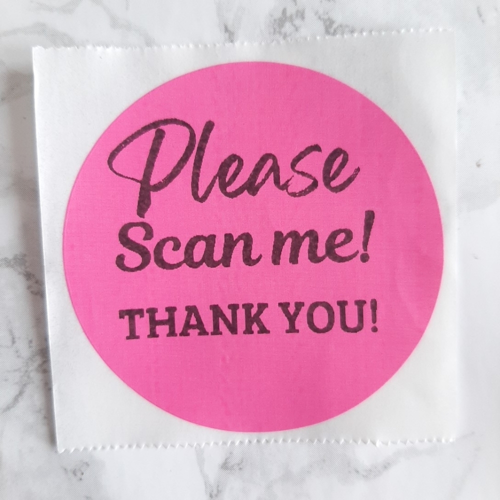 100 Stickers Please Scan me